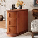 Axyaa Solid Wood 3-Drawer End Table: Modern Sofa Side & Narrow Nightstand