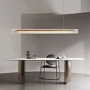 Axyaa Modern Black Linear Glass Chandelier for Dining Room and Kitchen Island