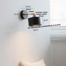 Axyaa Black Wood LED Wall Sconce with Copper Socket - Modern Nordic Design
