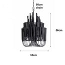 Axyaa Nordic Wooden Candlestick Chandelier Hanging Lamp for Home Lighting