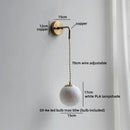Axyaa Luxury White Ball LED Wall Lamp for Home Interior Lighting