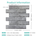Axyaa 3D Faux Brick Wall Sticker, Self-adhesive Panels for Kitchen, Bedroom, Living Room