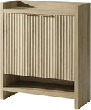 Axyaa Fluted Shoe Cabinet: 41'' Tall 2-Door Storage Organizer with 5-Tier Shelves