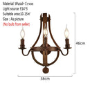 Axyaa Rustic Wood Wall Lamp Industrial Candle Light Fixture for Home Decor
