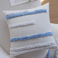 Axyaa Blue Jacquard Embroidery Sofa Pillowcase Cojines Throw Headboard Cover