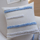 Axyaa Blue Jacquard Embroidery Sofa Pillowcase Cojines Throw Headboard Cover