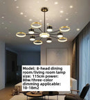 Axyaa Acrylic Chandelier LED Pendant Light for Bedroom, Living Room, Restaurant - Multi-head Ring Shape