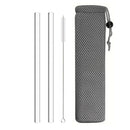 Axyaa Glass Straws Straight Reusable Drinking Straw for Bubble Tea & Smoothies