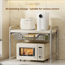 Axyaa Countertop Shelf Rack for Microwave Oven, Rice Cooker, Utensils - Air Fryer Organizer