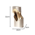 Axyaa Elegant Gold Waist Ceramic Vase for Modern Floral Decor