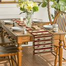 Axyaa Wood Grain Table Runner: Farmhouse Dining Decor for Holiday Parties & Home Tables
