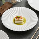 Axyaa White Porcelain Underglaze Western Food Salad Dishes & Plates