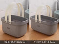 Axyaa Bathroom Shower Mesh Basket Large Capacity Storage - Portable Handle, Plastic