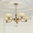 Axyaa Modern Glass Chandelier - Nordic Retro Design, Led Hanging Lamp