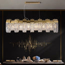 Axyaa Crystal Chandelier, Stair Pendant Light, Modern Living Room Lighting