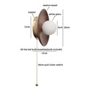 Axyaa Nordic White Glass LED Wall Sconce for Modern Indoor Home Design