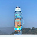 Axyaa Kids Cartoon Water Bottle with Straw, Large Capacity & Portable