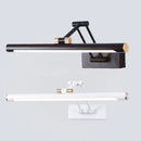 Axyaa Modern Metal Wall Lamp with Foldable Mirror Sconce Light for Bedroom