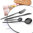 Axyaa 24-Piece Stainless Steel Cutlery Set - Complete Dinnerware Tableware Set