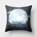 Axyaa Cartoon Star Astronaut Pillow Cover 45x45cm - Cute Moon Rocket Design.