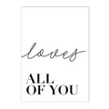 Nordic Love Life Quote Canvas Painting Wall Art for Living Room by Axyaa