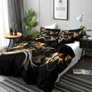 Axyaa Golden Floral Pattern Bedding & Quilt Cover Set: Soft, Comfortable, Perfect for Bedrooms
