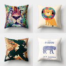 Axyaa Lion Tiger Head Pillowcase for Home Decor - Soft and Stylish Animal Cushion Cover