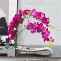 Axyaa Simulated Butterfly Orchid Ceramic Flowerpot Set for Home Decoration