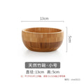 Axyaa Bamboo Salad Ramen Bowl Handcrafted Wooden Tableware Bowl
