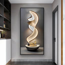 Axyaa Abstract Art Mural Wall Lamp for Foyer Living Room Staircase Decoration