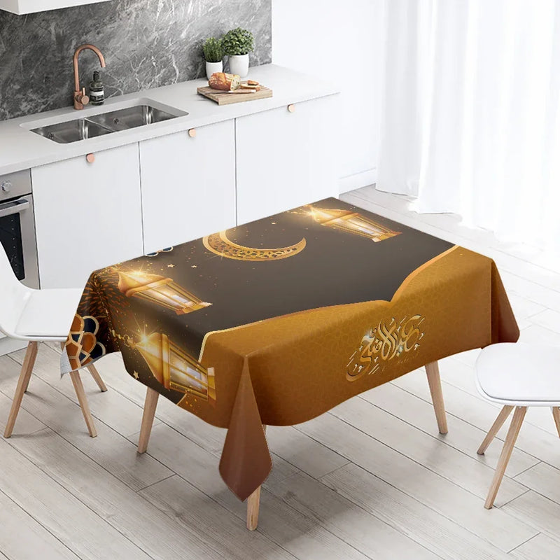 Axyaa Ramadan Mosque Tablecloth - Waterproof & Stain Resistant