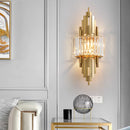 Axyaa Crystal Wall Lamp: Champagne Gold Light Luxury for Living Room, Bedroom, Dining Hall