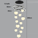 Axyaa Modern LED Staircase Chandeliers for Living Room - Indoor Hanging Light