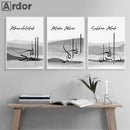 Axyaa Abstract Allahu Akbar Canvas Print Wall Art for Living Room