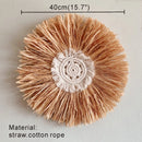Rattan Grass Weaving Wall Decor, Moroccan Style, Axyaa Livingroom Bedroom Background