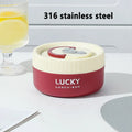Axyaa Stainless Steel Insulated Lunch Box Set with Cutlery and Thermal Bag