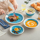 Axyaa Blue Stoneware Dinnerware Set for 4/8 - 16/32 Piece Tableware Set