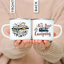 Enamel Mountain Mug with Handle by Axyaa. Best Camping Gift for Outdoor Lovers