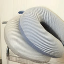 Axyaa Knitted Striped U-Neck Pillow: Multi-Function Travel & Aircraft Pillow