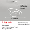 Axyaa Adjustable LED Dining Chandelier Ring Pendant Lights for Modern Home Decor