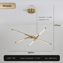 Golden Nordic Chandelier by Axyaa - LED Ceiling Light for Home Decor