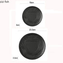 Axyaa Matte Ceramic Ripple Plate - Specialty Tableware for Snacks, Sushi, and Desserts