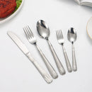 Axyaa Stainless Steel Western Tableware Set with 6Pcs Steak Knife, Fork, Spoon