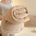 Axyaa Knitting Velvet Throw Blanket: Lightweight, Warm, All Season Solid Color Plaid