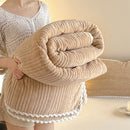 Axyaa Knitting Velvet Throw Blanket: Lightweight, Warm, All Season Solid Color Plaid