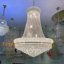 Axyaa Brass Gold Silver Crystal Chandelier Pendant Dimmable Ceilings Lustre