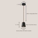 Axyaa LED Black Travertine Pendant Light for Dining Living Room Cafe Bedroom