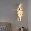 Axyaa LED Wall Sconce: Modern Design, Lustre Interior Lights, Gold/Black, Bedroom Mood Light