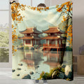 Axyaa Halloween Cartoon Flannel Blanket - Cute Print - Office Nap Sofa Blanket