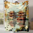 Axyaa Halloween Cartoon Flannel Blanket - Cute Print - Office Nap Sofa Blanket